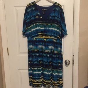 Blue/Green Patterned Dress